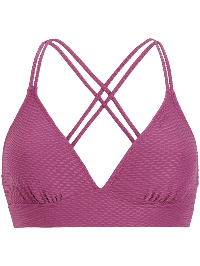Protest MIXRelaxo - Triangel bikini top Dames - Koordsluiting - Uitneembare vulling - Normale pasvorm - Roze Punch Pink