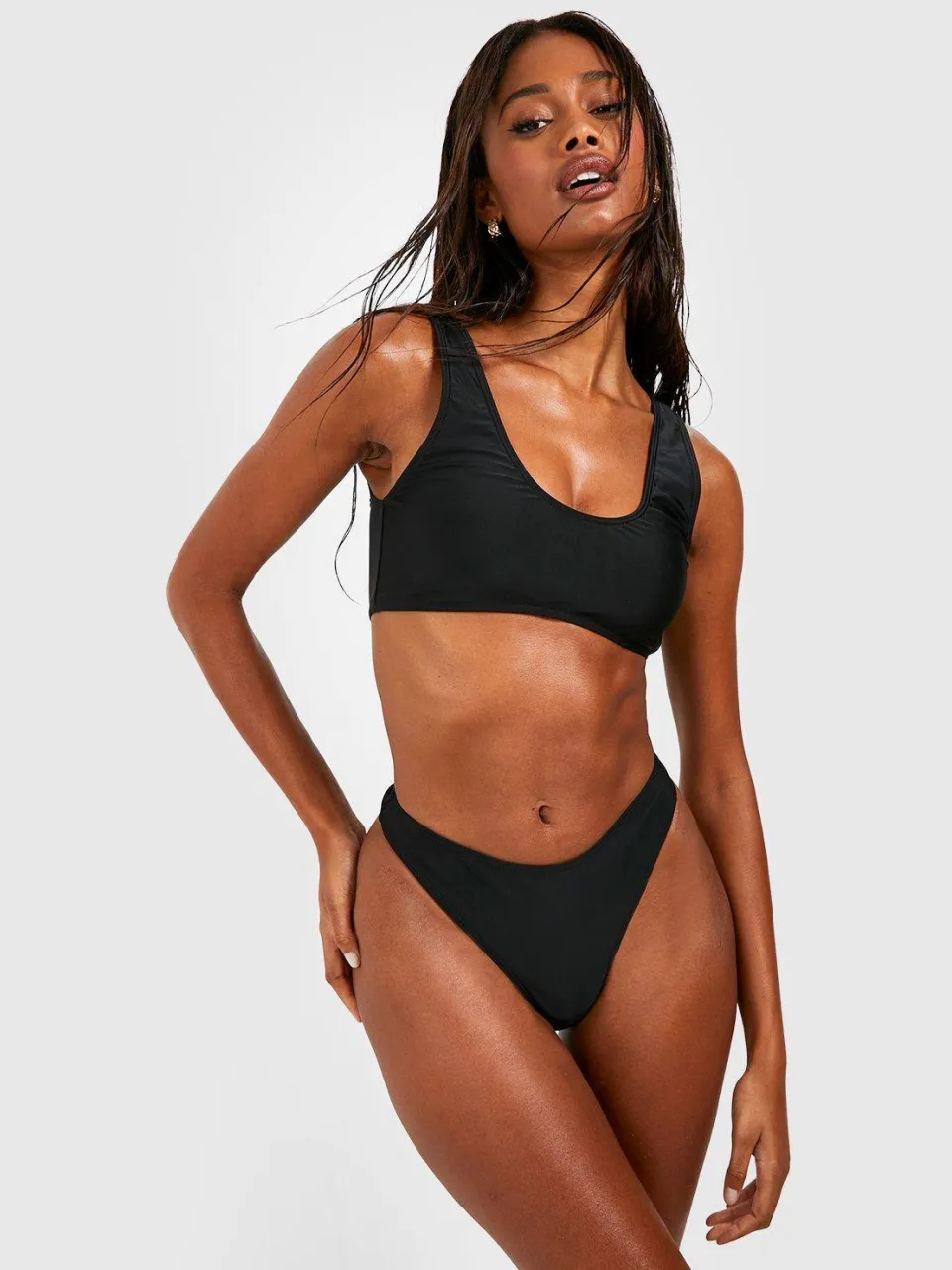 boohoo Dames Essentials Scoop Bikini Top zwart, foto 4