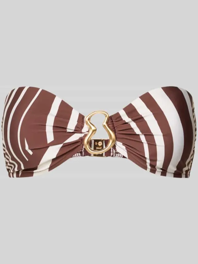 Seafolly Bikinitop met sierdetail model 'COASTLINE' Middenbruin