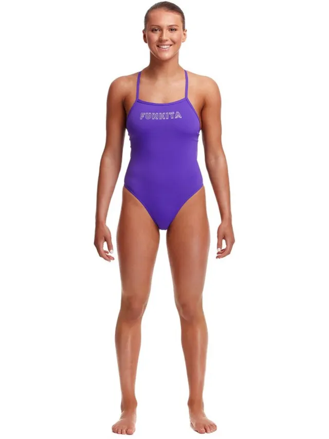 Funkita Tie Me Tight Zwemkleding Paars AUS 8 Vrouw Crush