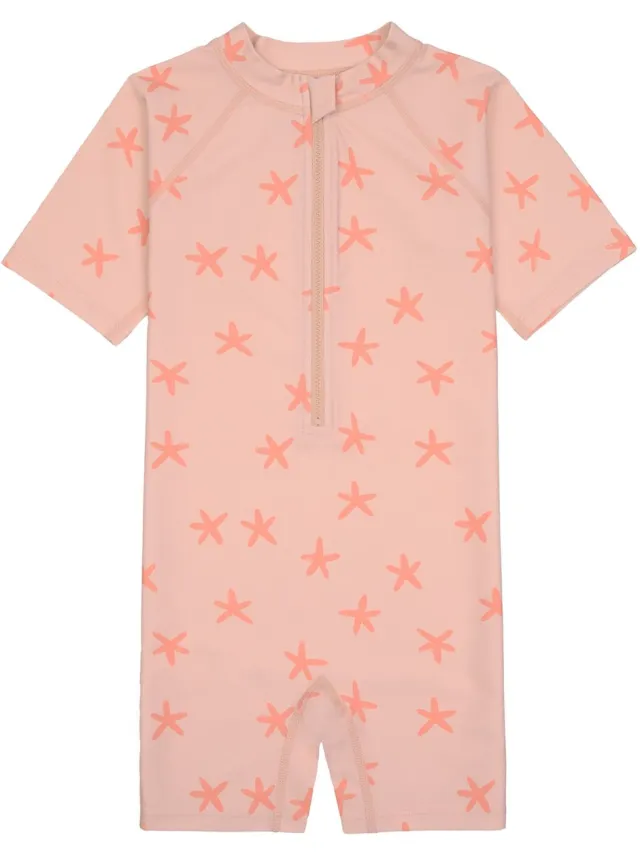 Lässig Zwempak met Korte Mouwen - Starfish - Peach
