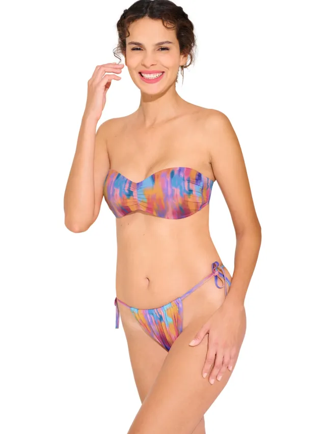 Lisca JERSEY Cheek verstelbare bikinitop met strikjes groen Oranje