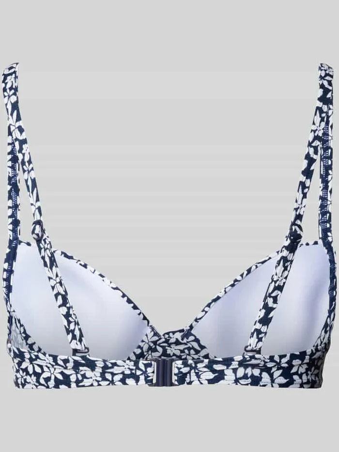 Esprit Bikinitop met all-over bloemenprint, model 'CALUSA BEACH' marineblauw, foto 2