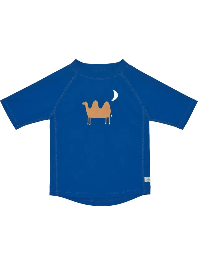 Lässig Splash & Fun Zwemshirt Rashguard Korte Mouw Camel blue, 13-18 maanden