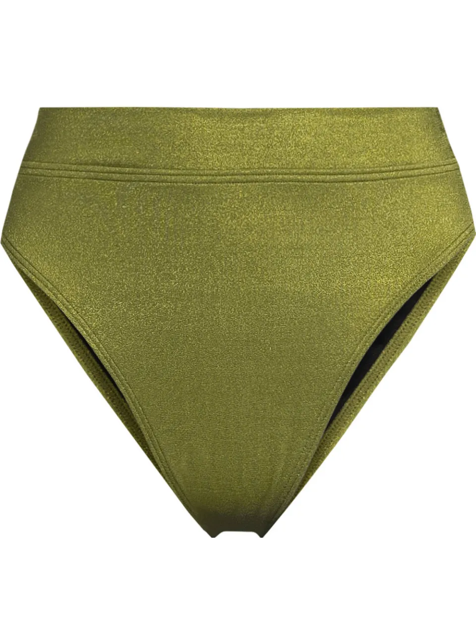 BEACHWAVE high waist bikinibroekje met lurex - olijfgroen, foto 2