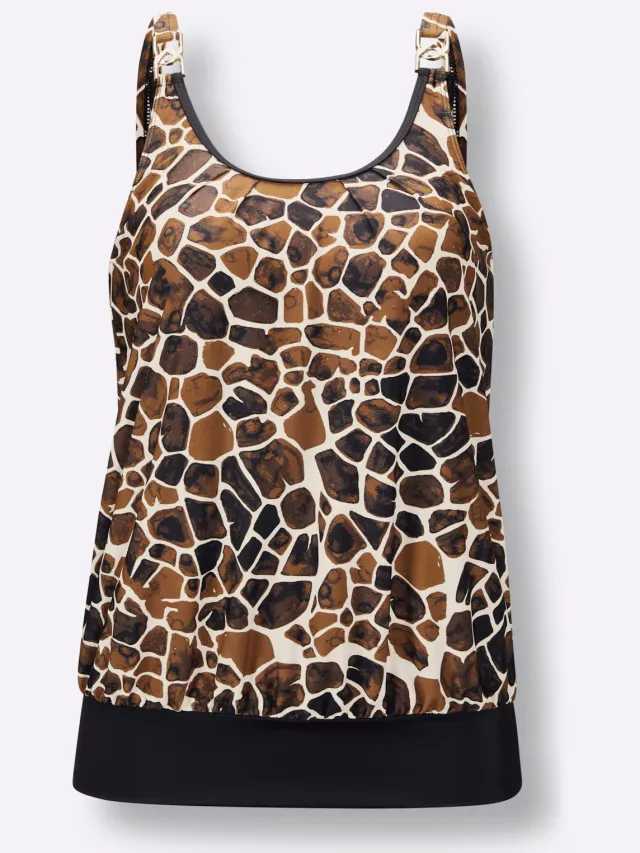 tankini-bovenstuk zwart choco bedrukt, foto 2