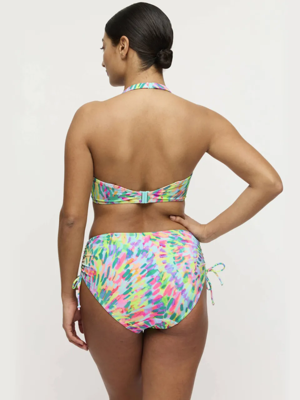 PrimaDonna high waist bikinibroekje Douala lichtblauw/roze, foto 7