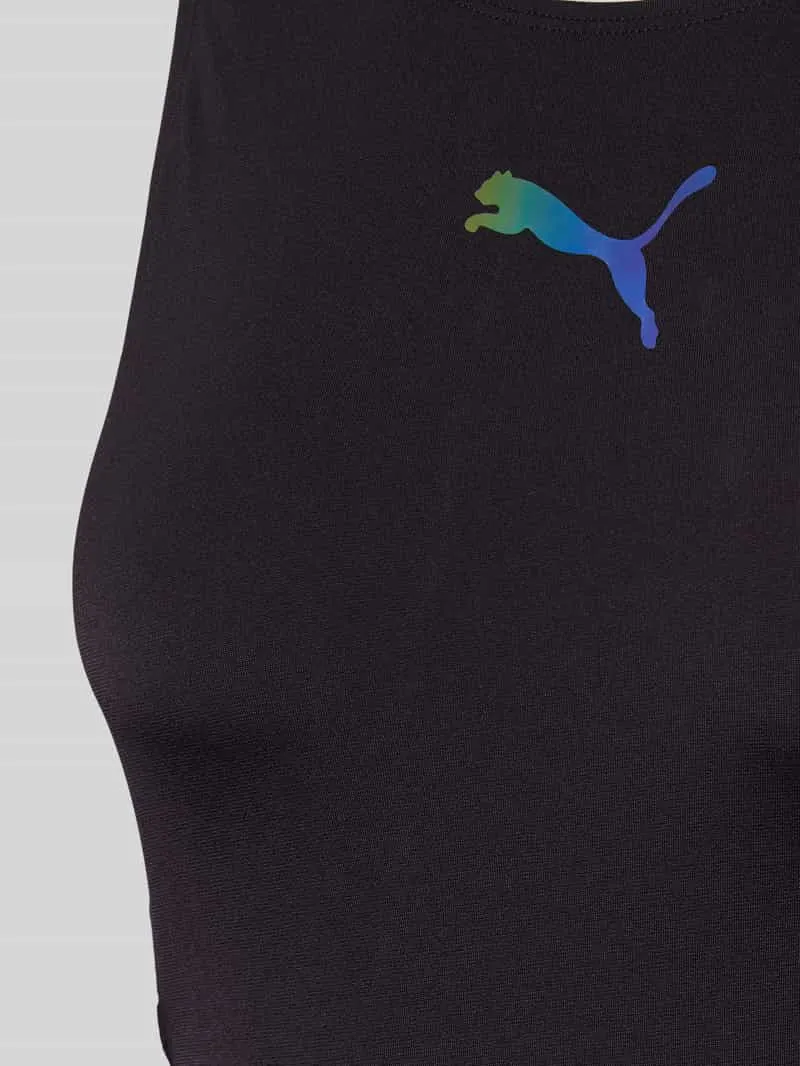 Puma Badpak met labelprint Zwart