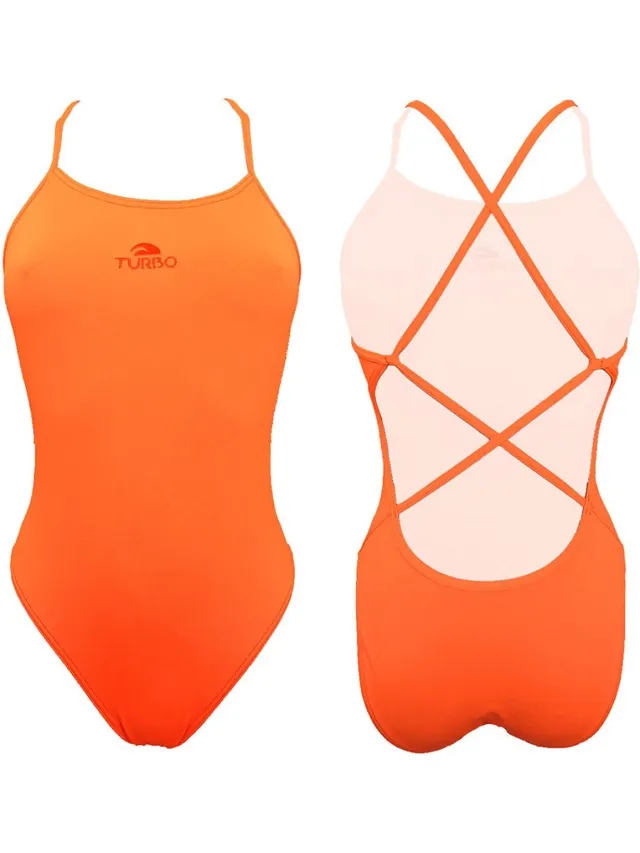 Turbo Patron Sirene Zwemkleding Oranje 8 Years Meisje Orange Fluor