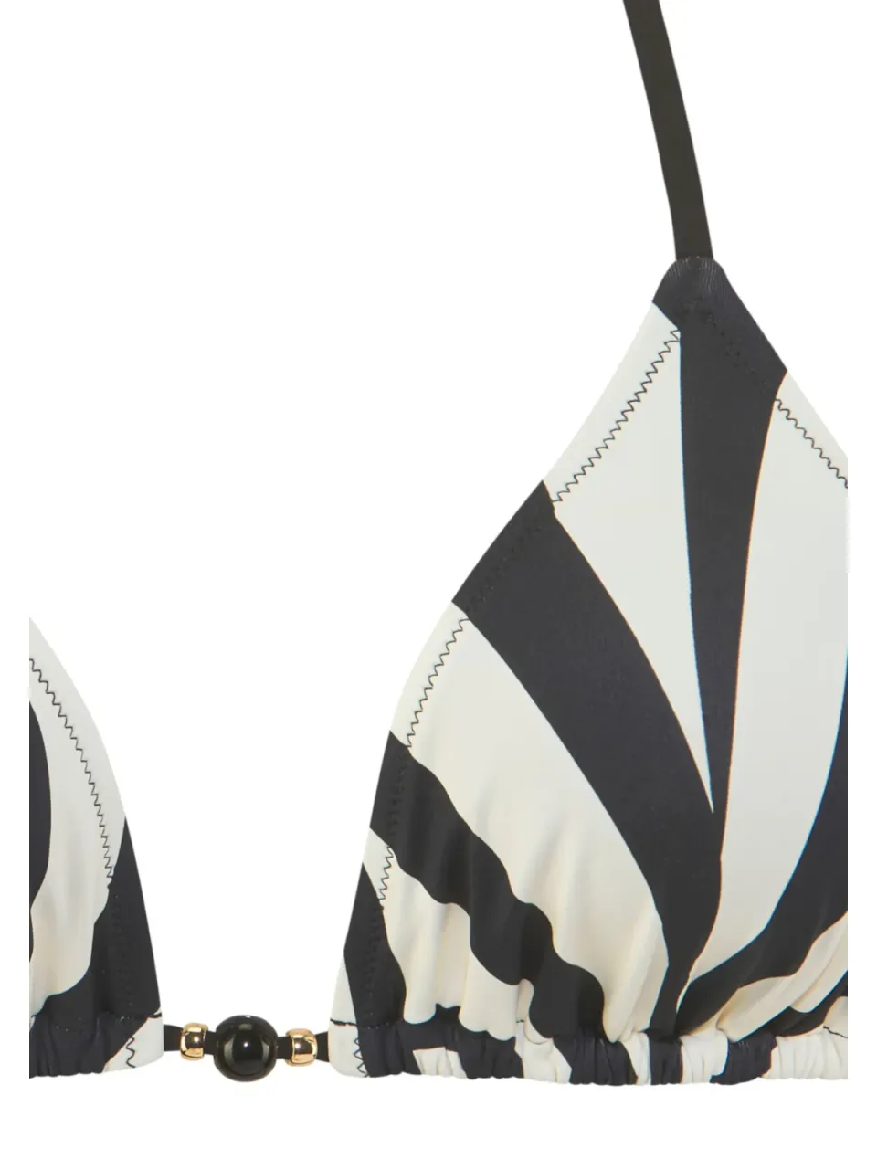 triangelbikini zwart crème dierenprint, foto 3