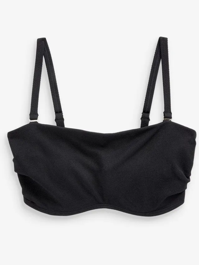 Next Dames - Minimise bandeau-bikinitop zonder vulling, cup DD+ - Zwart Black