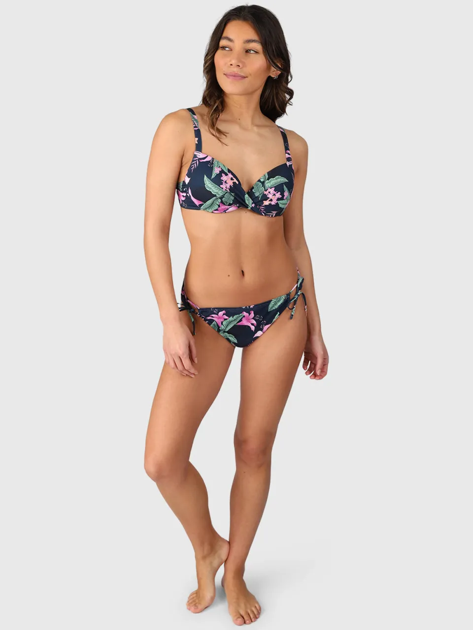 Brunotti voorgevormde beugel bikinitop Stefana donkerblauw/roze