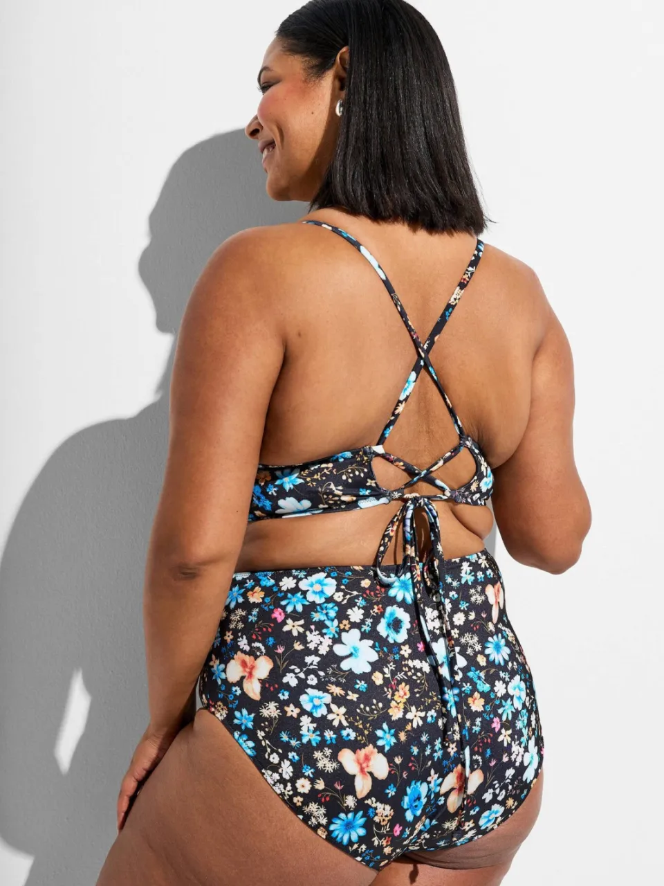 Zizzi high waist bikinibroekje CAANNE zwart/multi, foto 4