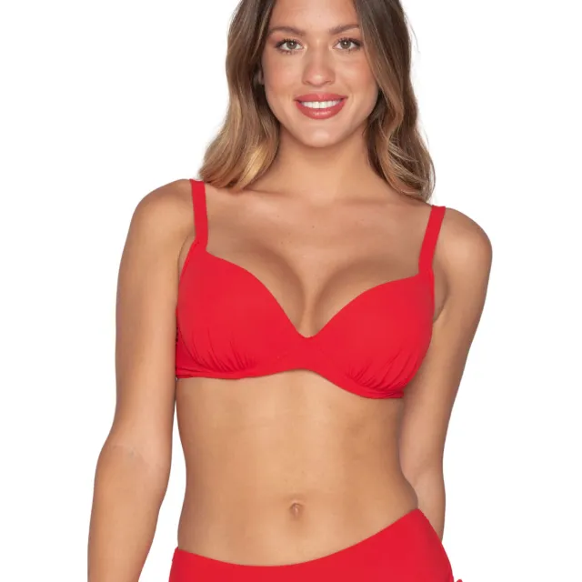 Luna Splendida Blue balconnet bikinitop rood