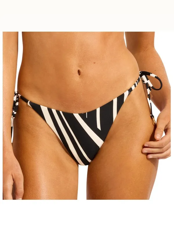 Seafolly Women's Coastline Tie Side Rio Pant - Bikinibroekje, oranje