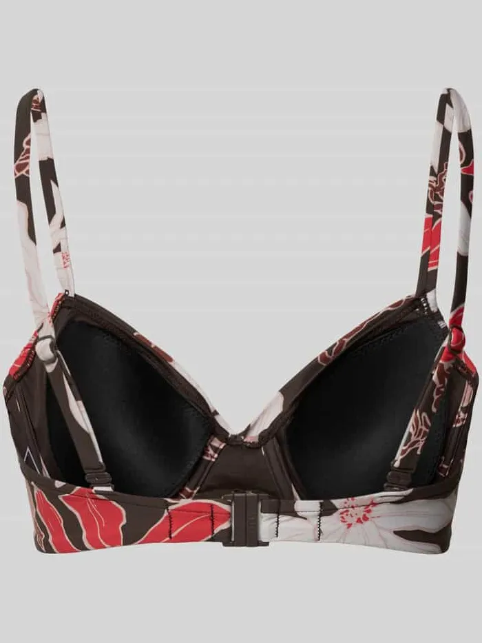 Barts Bikinitop met knoopdetail model 'Camolo Underwire' middenbruin, foto 2