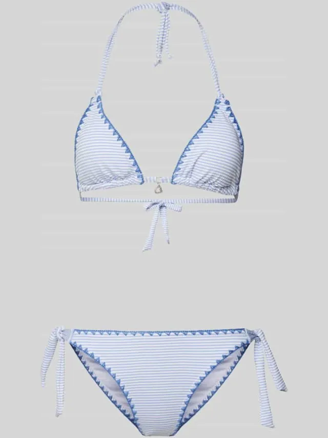 banana moon Bikini-set met labeldetail model 'NUCODIMKA' Lichtblauw
