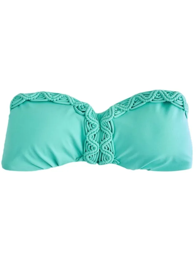Next Dames - Macrame Bandeau Bikini Top - Groen Green