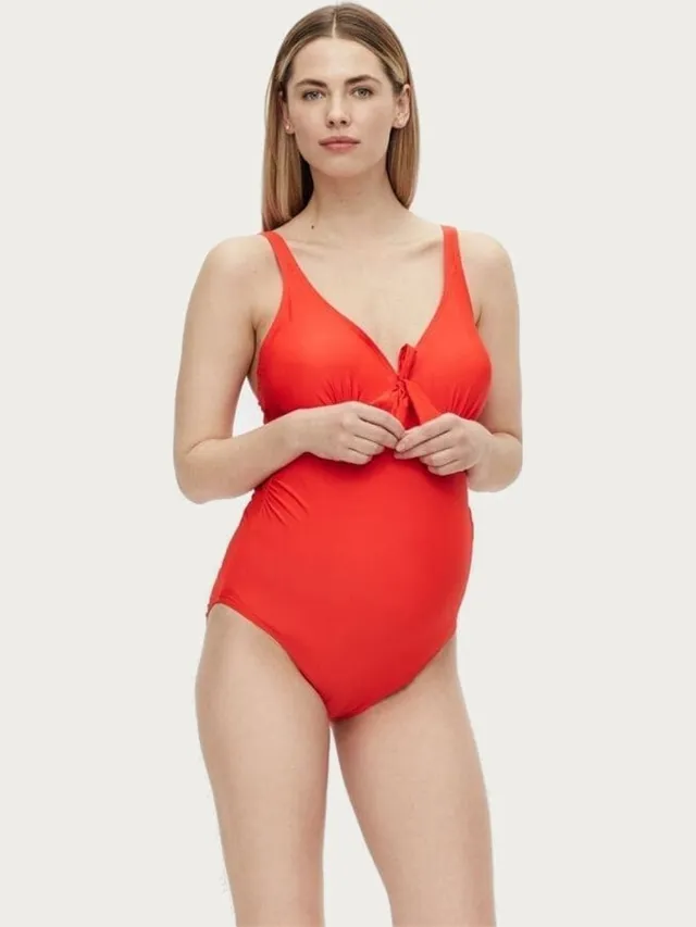 Mamalicious ZwangerschapsBadpak / PositieBadpak Josefine Bow Red