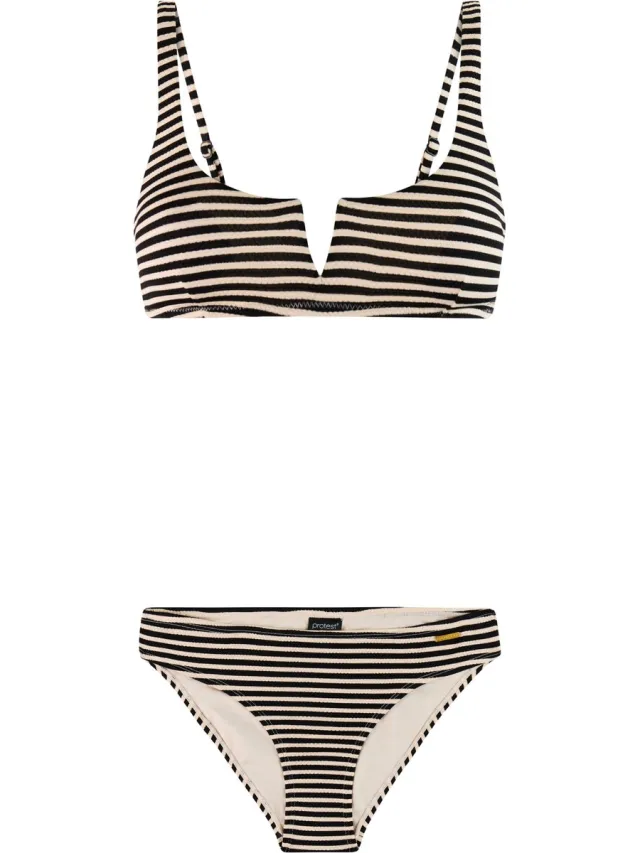 Protest PRTBurst - Bikini set Dames - Gespsluiting - Uitneembare vulling - Medium dekking - Crème Kit Offwhite