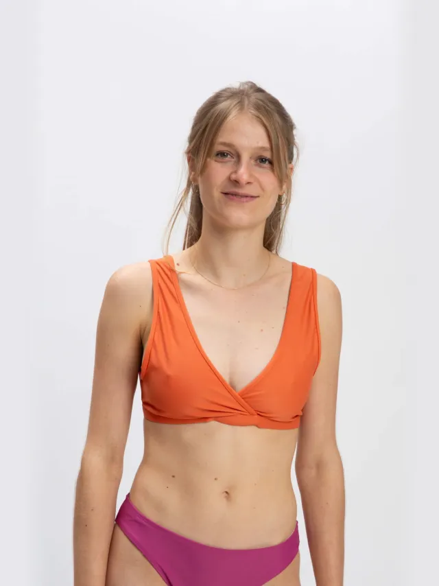 MATONA dames vegan Bikinitop Coral Donkeroranje