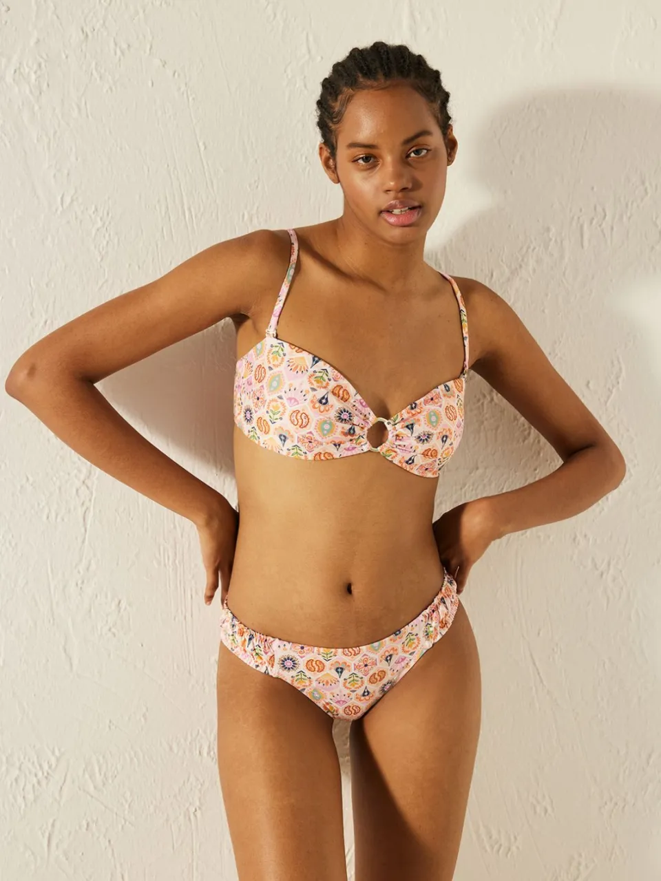 Penti Bloemen Mid-waist Hipster Bikini Onderbroek Veelkleurig