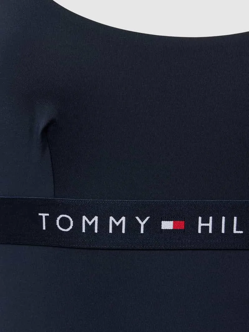 Tommy Hilfiger Badpak met labeldetail, model 'ONE PIECE' marineblauw, foto 2