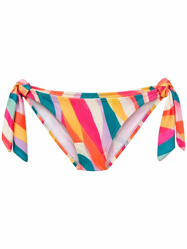 Cyell Juicy Stripe Dames Bikinibroekje – Meerkleurig Gestreept – Bikini Slip – Kleurrijke Strepenprint – Dames Badmode