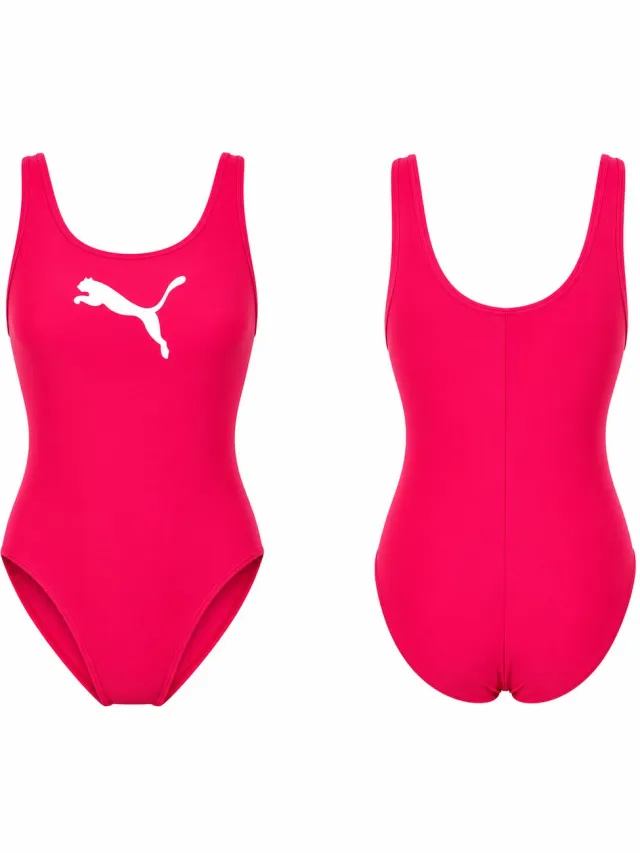 Puma swimsuit, badpak, women, pink rose