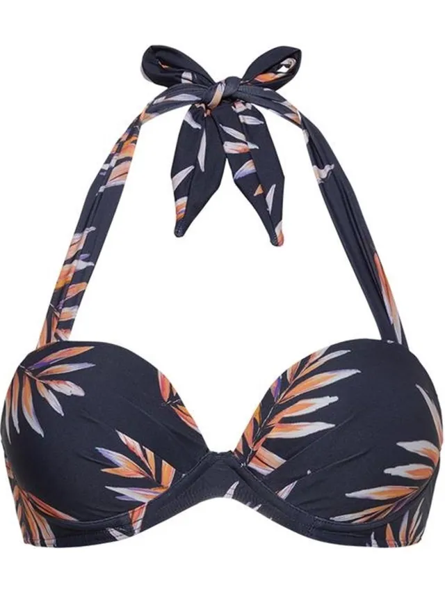 Cyell Bikinitop - Palm Nights Blauw, Oranje