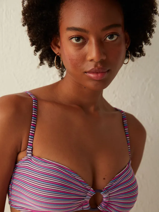 Penti Gestreepte Cut-Out Bandeau Bikini Top veelkleurig, foto 2