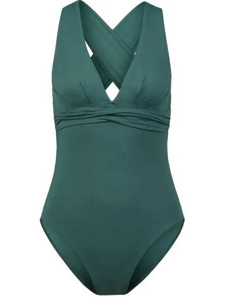 Seafolly Collective Cross Back One Piece badpak groen Meerkleurig