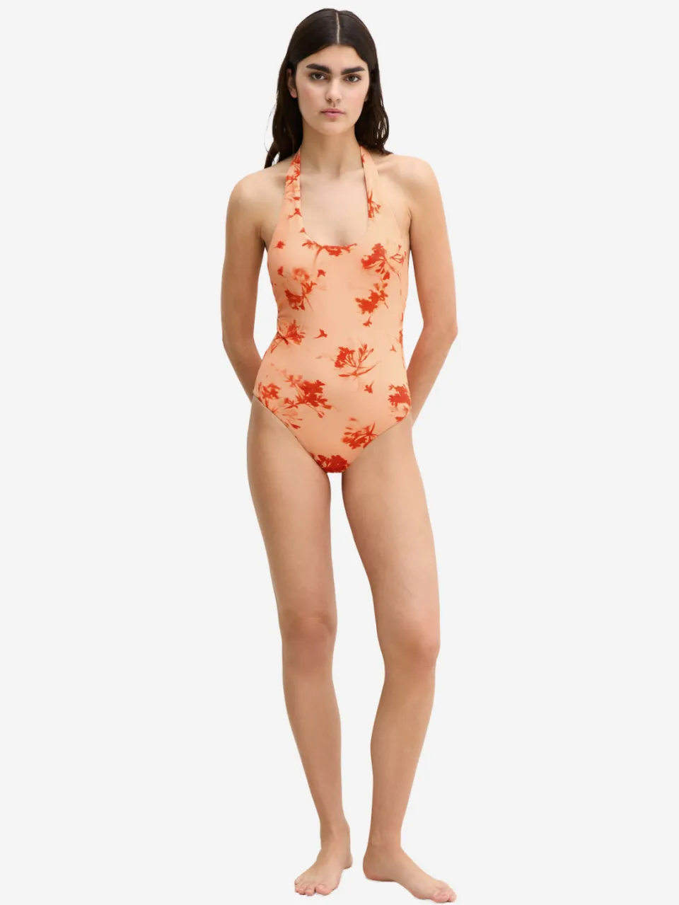 Marc O'Polo Vrouwen Badpak Firecracker Floral Oranje