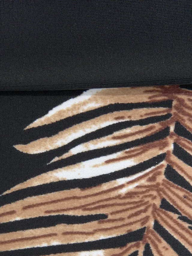 Bandeaubikini met beugel zwart geprint, foto 3