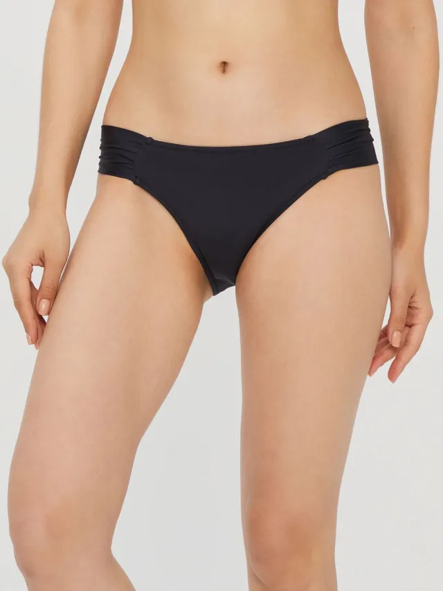 Penti Midden-dij Solid Hipster Bikini Onderdeel Zwart