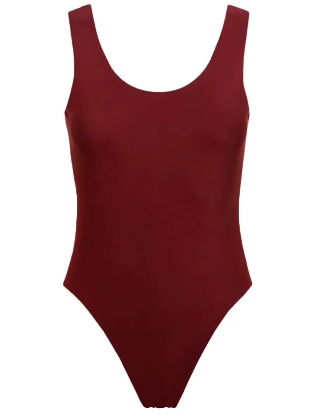 Anekdot dames vegan Badpak Jane Merlot donkerrood, foto 2