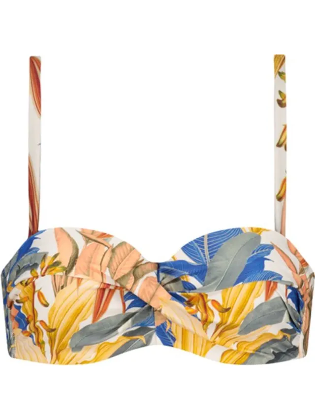Cyell Bikinitop Tropicial Catch gebloemd/geel