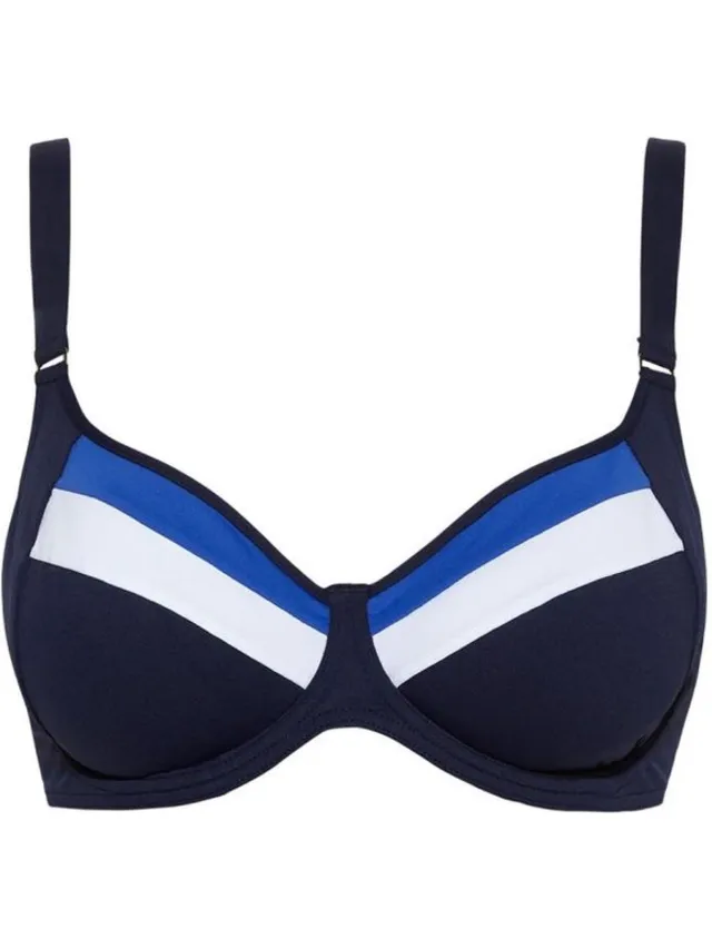 Cyell bikinitopje Atlantic wired blauw