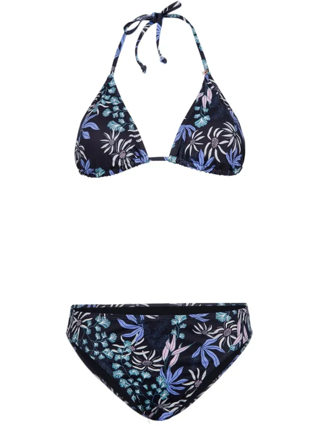 Brunotti Lollypop-Print - Bikini Set Zwart - Dames - Slide Triangel Bikini Top - 40 Black