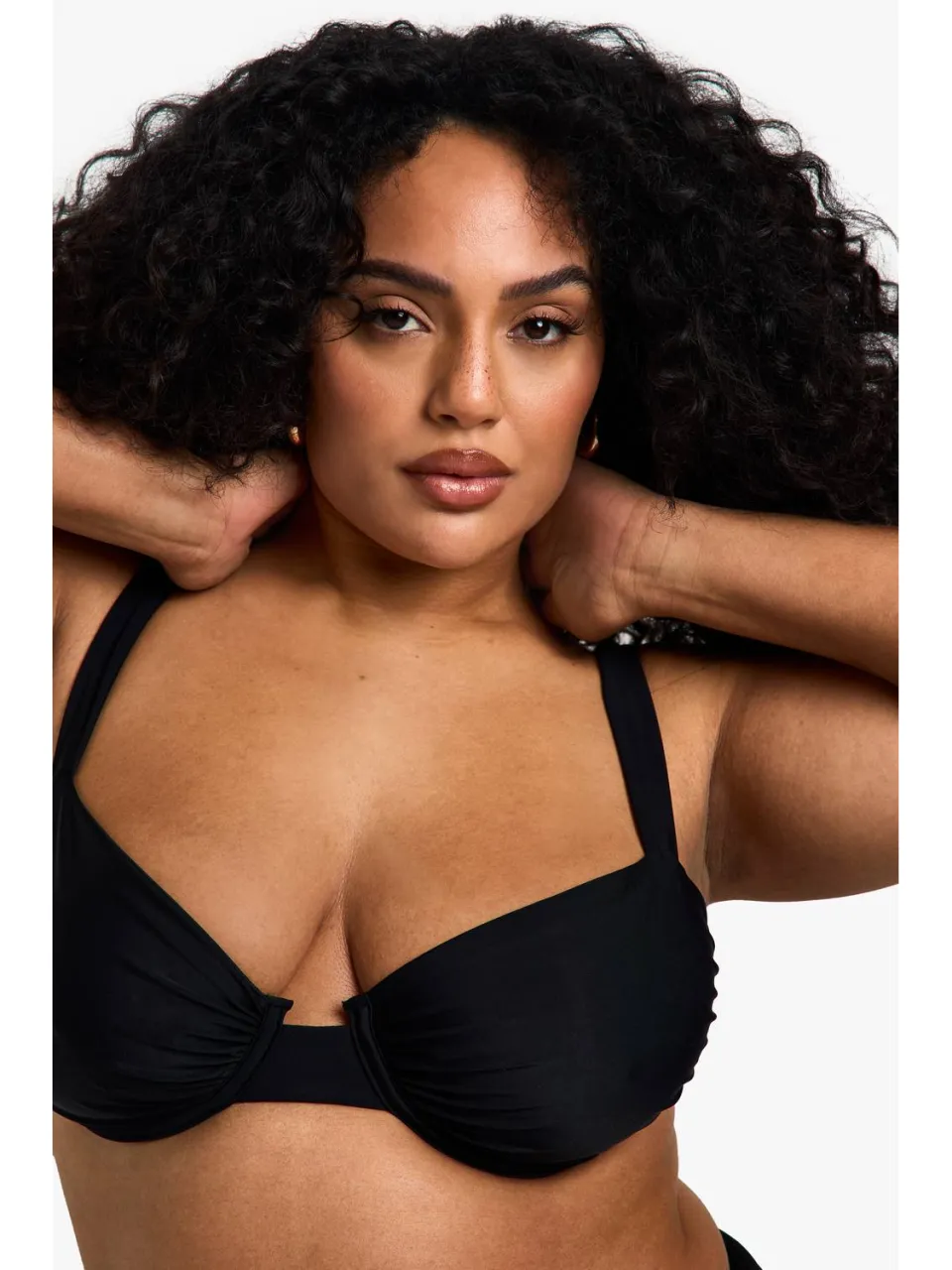 boohoo Dames Plus Swimwear Essentials Balconette Bikini Top zwart, foto 4