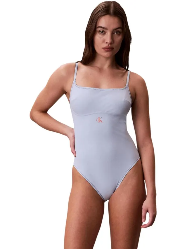 Calvin Klein One Piece badpak blauw