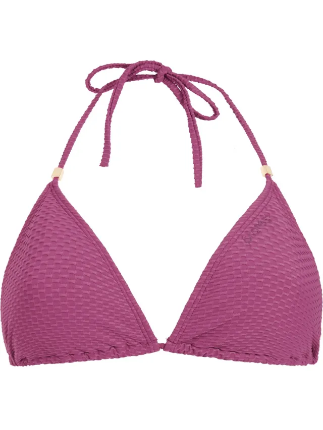 Protest MIXAle - Triangel bikini top Dames - Koordsluiting - Uitneembare vulling - Normale pasvorm - Roze Punch Pink