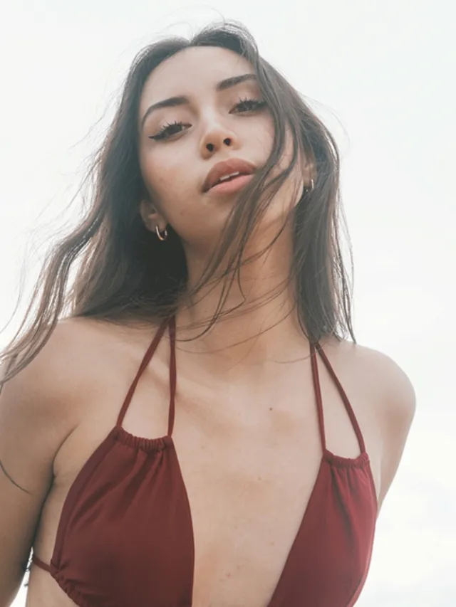Anekdot dames vegan Bikinitop Low Versatile Merlot Donkerrood