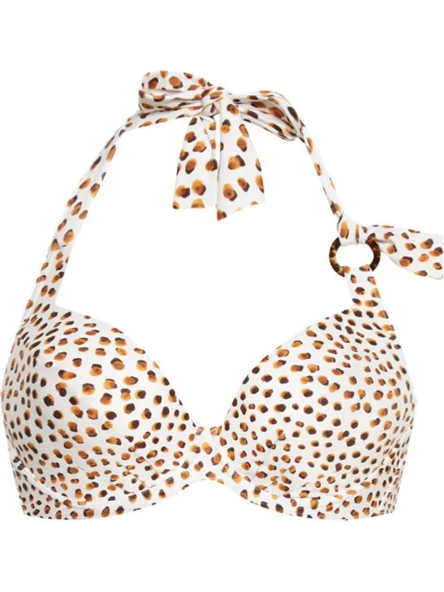 Cyell Maat 36D SPOT ON Bikinitop Halter Voorgevormd met Beugel Dames Multicolor