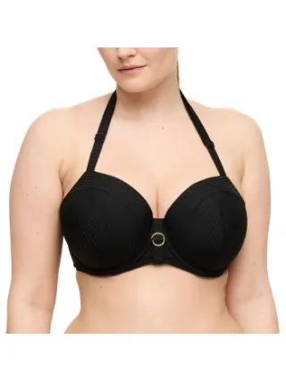 PrimaDonna Delray Padded Balcony Bikini Top Zwart,Blauw
