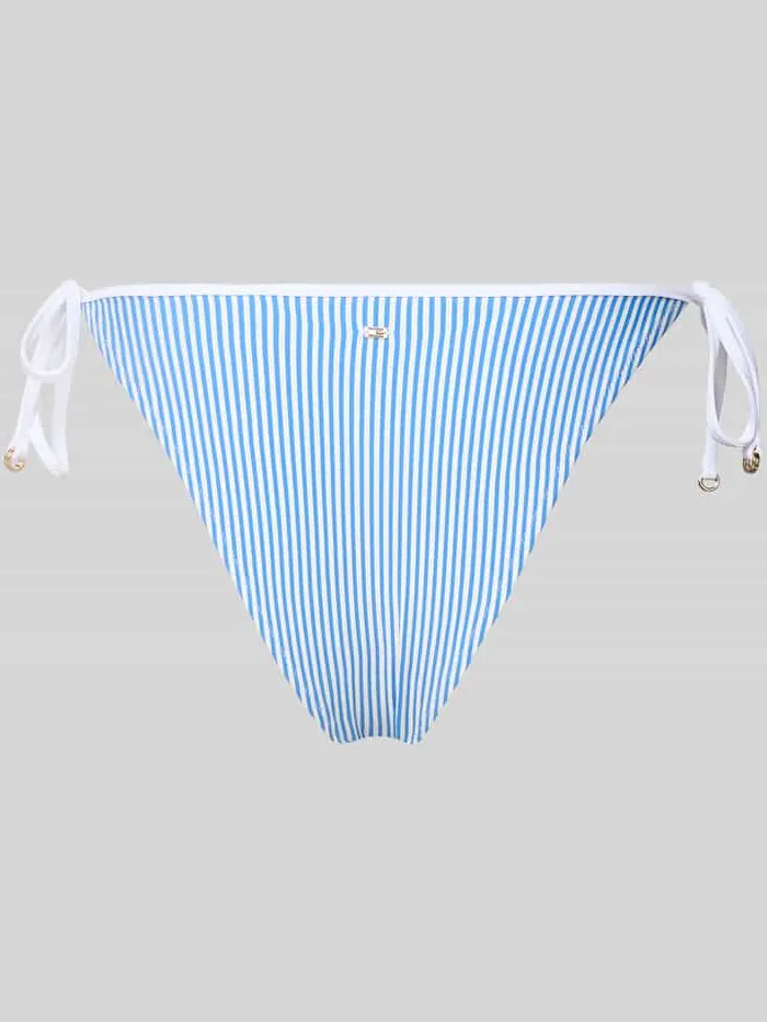 Tommy Hilfiger Bikinibroekje van seersucker met strikbandjes blauw, foto 2