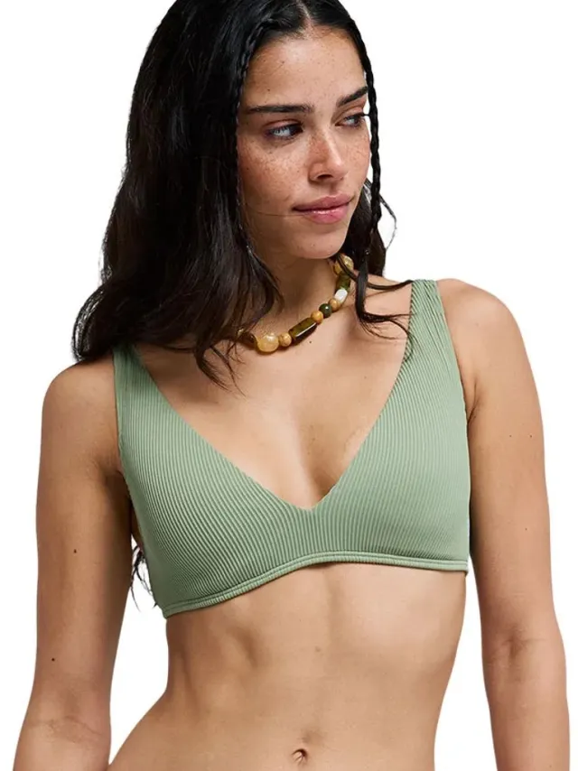 Roxy Love Elongated Triangle Bikinitop Groen XL Vrouw Oil Green