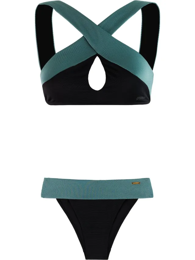 Protest PRTKalai - Bikini set Dames - Clipsluiting - Uitneembare vulling - Cheeky dekking - Normale pasvorm - Zwart True Black