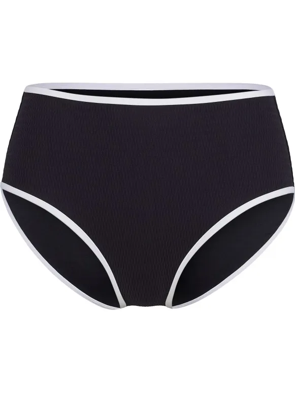 Seafolly Beach Bound High Waisted Pant - Bikinibroekje, blauw/zwart