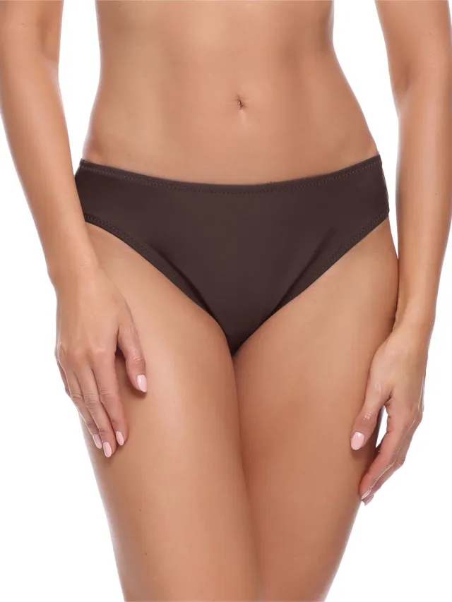 Merry Style Bellivalini MS-VO-1-Bottom Dames Zwembroek - Zwemshorts - Bikinibroekje - Elastische tailleband - Polyamide & Elastaan - Bruin (8157) - 44